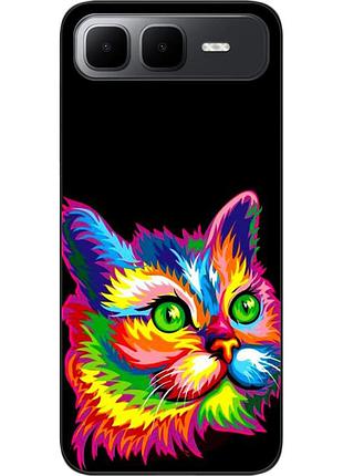 Силиконовый чехол epik для infinix smart 10 plus (x6725b) с принтом яркий кот