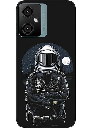 Силиконовый чехол бампер epik для oscal tiger 10 с картинкой космонавт и луна
