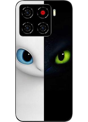 Чехол силиконовый epik для zte blade a56 с принтом глаза драконов