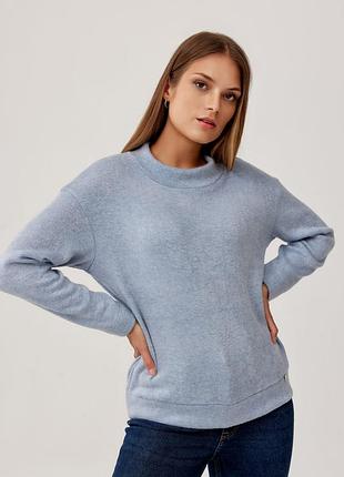 Кофта женская голубая sm015-5-15, sunwear осень-зима 52, 2xl