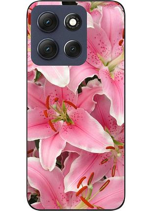 Силіконовий чохол epik для motorola g86 5g з принтом лілії