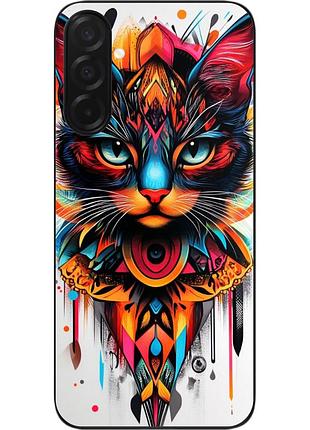 Силиконовый чехол epik для samsung galaxy a57 с изображением неоновый арт кот