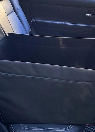 Автогамак трансформер для собак happy travel black 1/3 заднего сиденья 45х145см