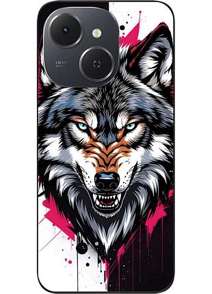 Чехол силиконовый epik для tecno spark 40c (km4k) с принтом дикий взгляд