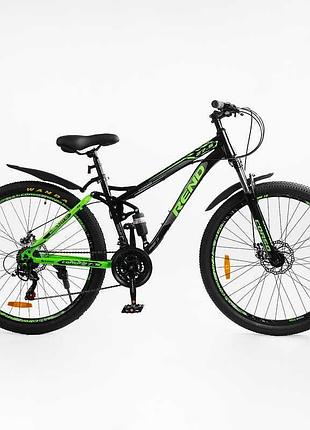 Велосипед спортивний двоподвісний corso 27.5" дюймів "rend" rd-60280 , shimano