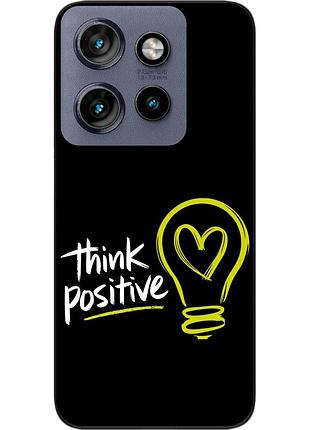 Чохол силіконовий epik для motorola edge 60 neo з зображенням з написом think positive