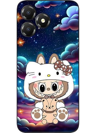 Силиконовый чехол epik для zte blade a36 с принтом лабубу китти