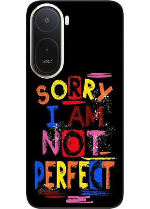 Чехол силиконовый epik для xiaomi redmi a7 pro с изображением с надписью sorry i’m not perfect