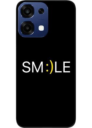 Чехол силиконовый epik для oppo a6 pro с изображением с надписью smile mood