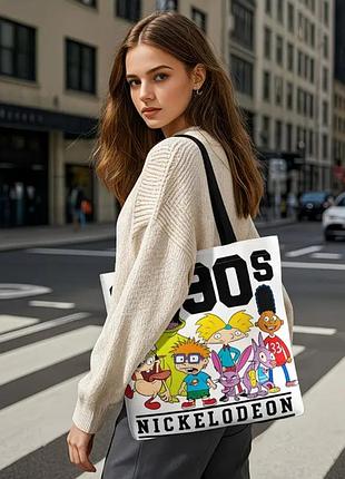Сумка nickelodeon 90e, эй, арнольд, мульсериал, шоппер из 90-х