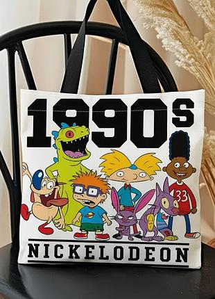 Сумка nickelodeon 90e, эй, арнольд, мульсериал, шоппер из 90-х