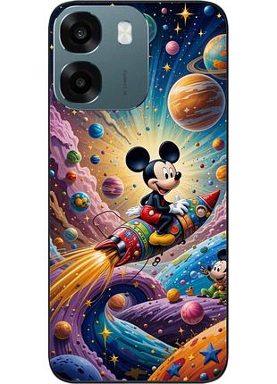 Чохол силіконовий epik для oppo a6 з зображенням космічна пригода міккі мауса