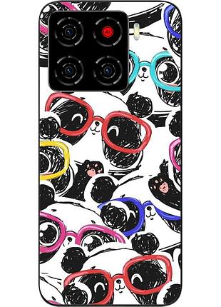 Чехол силиконовый epik для zte blade a56 с принтом панда в очках