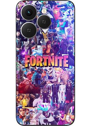 Силіконовий чохол epik для tecno spark 40 (km5n) з принтом армія героїв fortnite