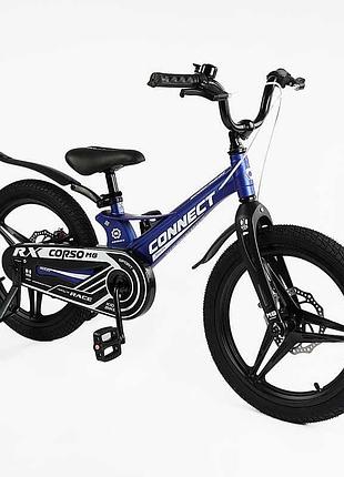 Велосипед 18" дюймів 2-х колісний corso «connect» mg-18379 (1) магнієва рама, литі диски, дискові гальма, зібран на 75