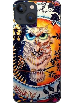 Силиконовый чехол epik для iphone 13 с картинкой сова