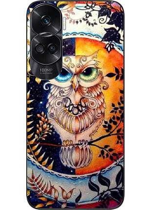 Силиконовый чехол epik для honor 90 lite с картинкой сова