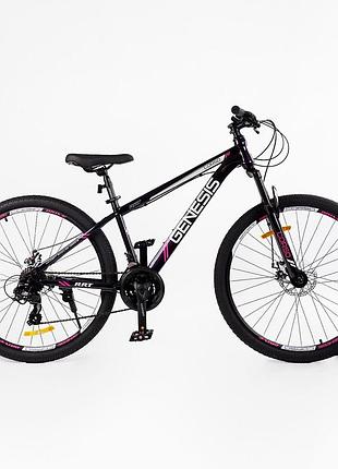 Велосипед горный спортивный подростковый 27.5" дюймов genesis gs-27312 рама 15", 21 скорость