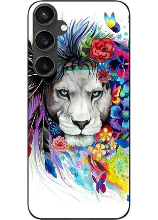 Силиконовый чехол epik для samsung galaxy s23 fe с картинкой лев