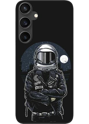 Силиконовый чехол бампер epik для samsung galaxy s23 fe с картинкой космонавт и луна