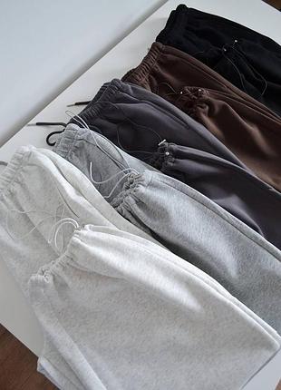 Женские прямые спортивные штаны s-xl с затяжкой снизу весна/лето прямые брюки на резинке/резинке 42-52