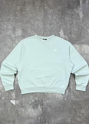 Світшот nike найк оверсайз м'ятний фірмовий свитшот кофта худі чоловіча джемпер оригінал dj6633-321