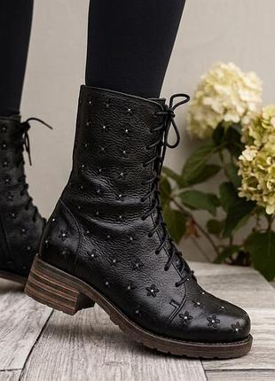 Кожаные анатомические ботинки brako (испания) с перфорацией, 25,5см