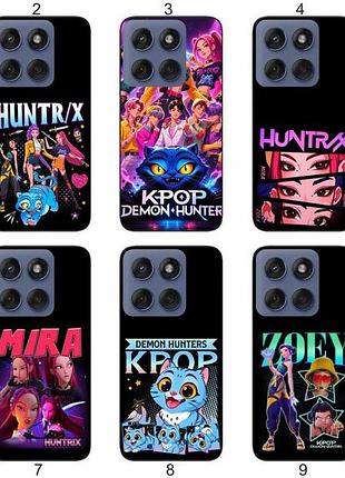 Силиконовый чехол kpop demon hunters для motorola edge 60 fusion кей-поп дизайн