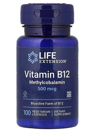 Метилкобаламин life extension vitamin b12 500 mcg, 60 пастилок