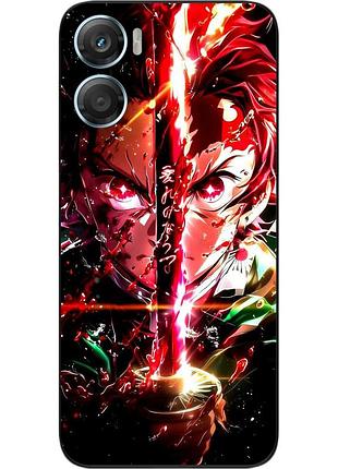 Силіконовий чохол epik для motorola g06 з принтом demon slayer самурай стихії