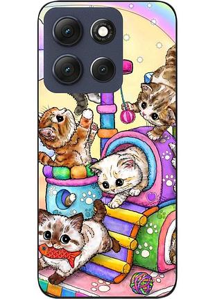 Чохол силіконовий epik для motorola moto g56 5g з принтом котяча вечірка