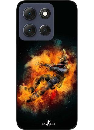 Силиконовый чехол epik для motorola g86 5g с принтом контр страйк