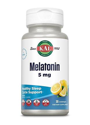 Льодяники з мелатоніном kal melatonin 5 mg, 30 льодяників - лимон