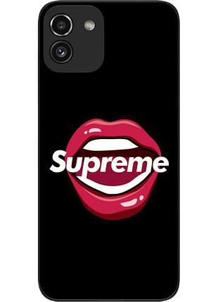 Силиконовый чехол epik для samsung a03 galaxy a035f с картинкой губы