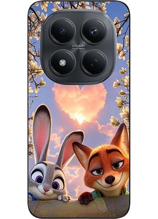 Чехол силиконовый epik для xiaomi redmi note 15 pro 5g с принтом зверополис сердце весны