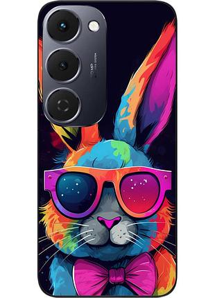 Чехол силиконовый epik для tecno spark 40 pro plus (km7) с принтом радужный кролик