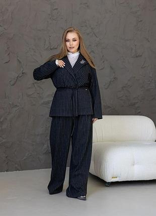 Жіночий костюм у смужку палермо modna kazka mksh2849