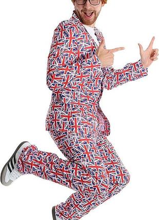 Карнавальный костюм с ярким принтом британского флага union jack