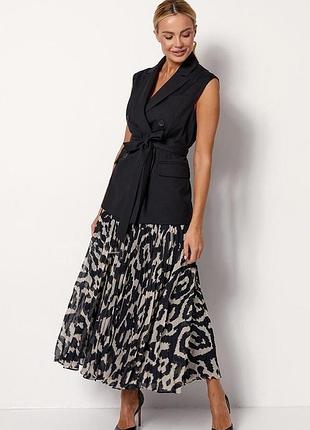 Жіноча спідниця плісе з геометричним узором salma style nika mksn2368-01