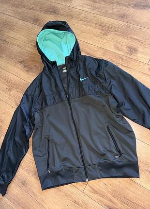 Куртка осіння кофта чоловіча nike толстовка з капюшоном світшот фірмовий найк вітровка