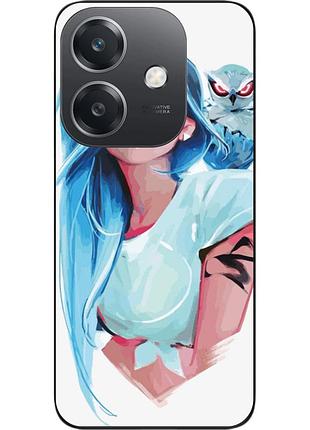 Силіконовий чохол epik для oppo a40m 4g з картинкою дівчина із совою
