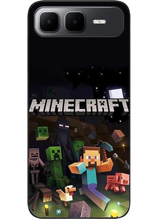 Силиконовый чехол epik для infinix smart 10 plus (x6725b) с принтом майнкрафт монстры