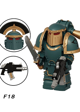 Фигурка warhammer космодесант в силовой броне mk3 легион сыновья хоруса f18