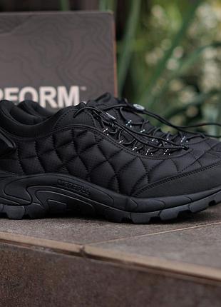Чоловічі кросівки merrell ice cap moc ii triple nd чорні на осінь весну повсякденні топ якості з нейлону та шкіри міські комфортні