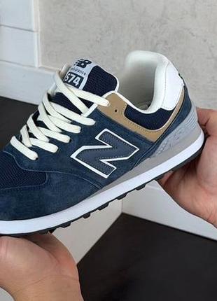 Р.41-45 кросівки new balance 574 сині ks 12751