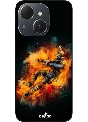 Силиконовый чехол epik для tecno spark 40c (km4k) с принтом контр страйк