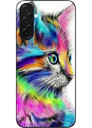 Силиконовый чехол epik для samsung galaxy a57 с принтом разноцветный котик
