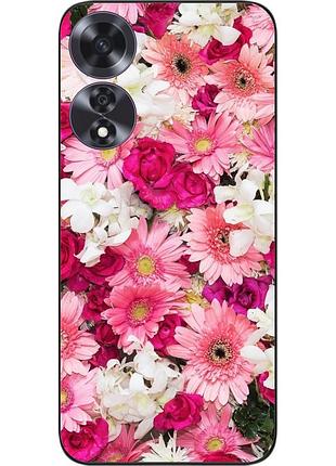 Силиконовый чехол бампер epik для oppo a60 4g с картинкой нежные цветы