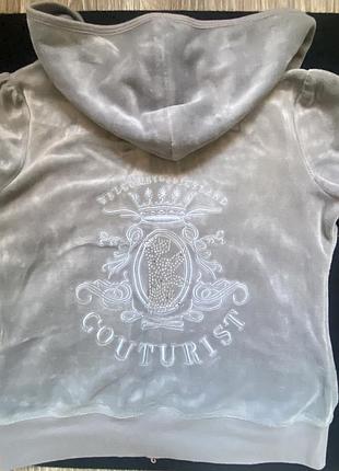 Оригінал juice couture usa жіноча кофта на змійці вишивка стрази лого бренду на спині,короткий рукав,спорт шик велюр натур 80%котон м(рожева бірка)