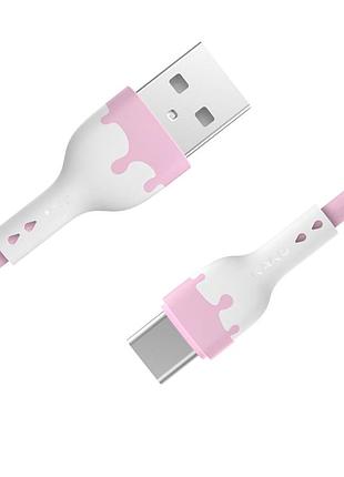 Usb кабель kaku ksc-271 usb - type-c 1,2m - pink